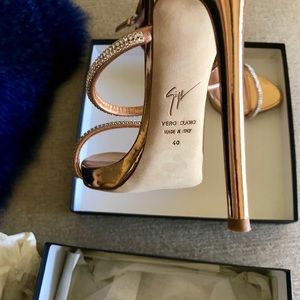 Giuseppe Rose Gold Heels
